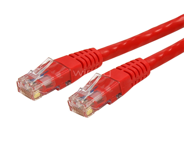 Cable de Red 91cm Categoría Cat6 UTP RJ45 Gigabit Ethernet ETL - Patch Moldeado - Rojo - StarTech