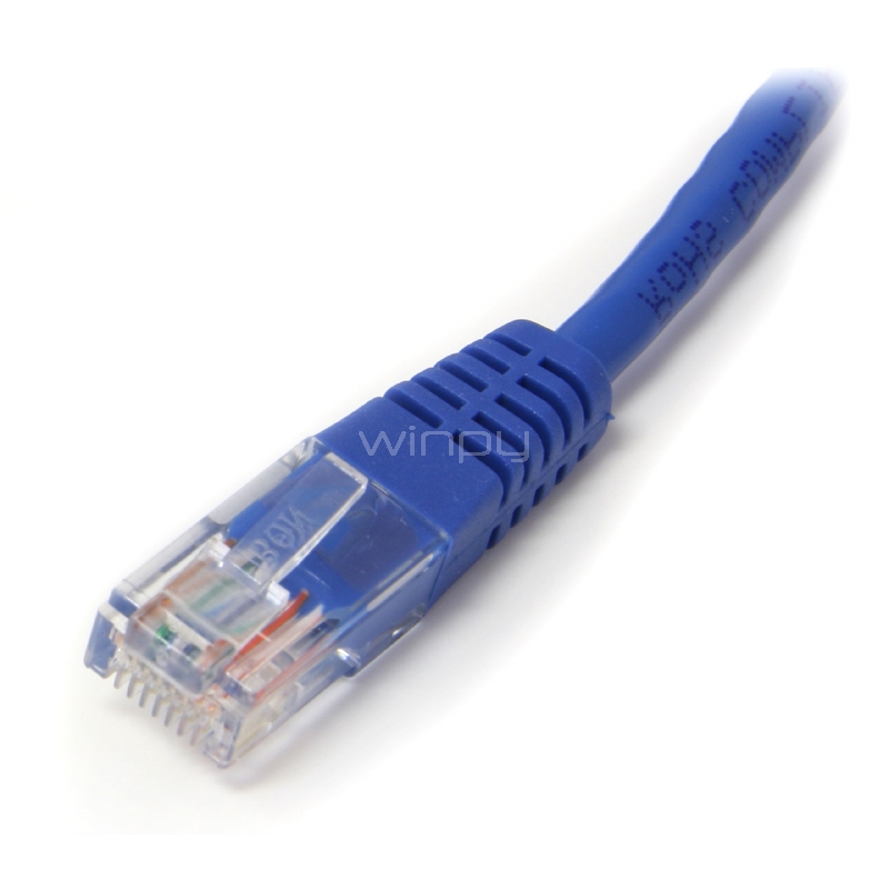 Cable de Red 0.9m Categoría Cat5e UTP RJ45 Ethernet - Patch Moldeado - Azul - StarTech