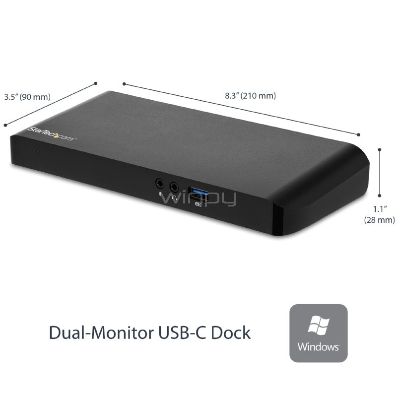 Dock USB-C de Dos Monitores con MST- 4x Puertos USB 3.0 - StarTech