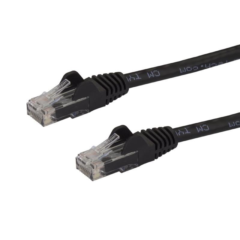 Cable de Red Ethernet Snagless Sin Enganches Cat 6 Cat6 Gigabit 1m - Negro - StarTech