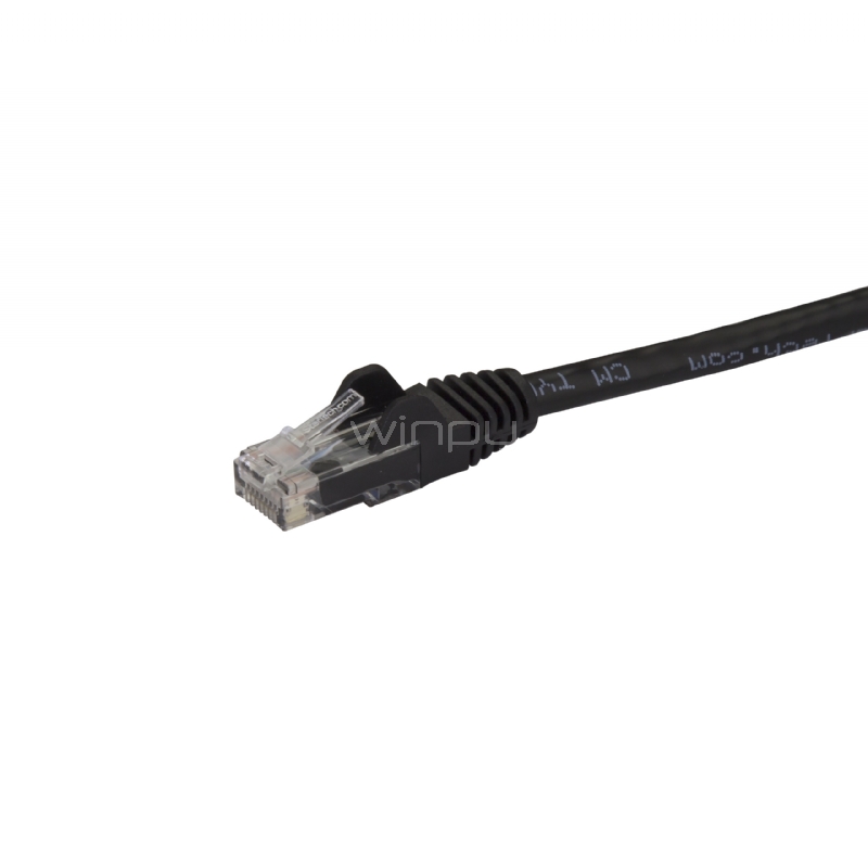 Cable de Red Ethernet Snagless Sin Enganches Cat 6 Cat6 Gigabit 1m - Negro - StarTech