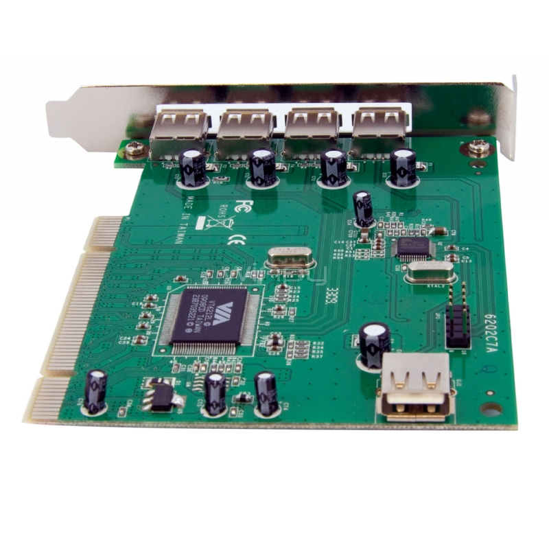 Adaptador Tarjeta PCI USB 2.0  de Alta Velocidad 7 Puertos - 4 Externos y 3 Internos - StarTech