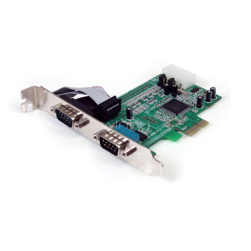 Tarjeta Adaptadora PCI Express PCIe de 2 Puertos Seriales RS232 DB9 UART 16550 Serial - StarTech