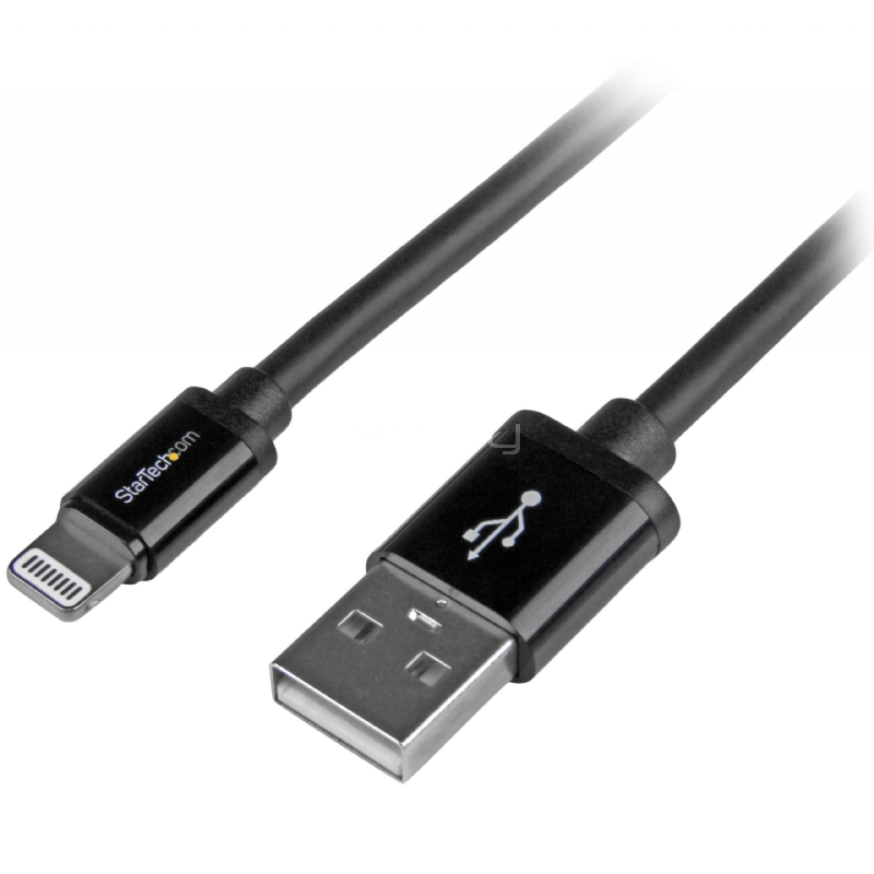 Cable 2m Lightning 8 Pin a USB A 2.0 para Apple iPod iPhone iPad - Negro - StarTech