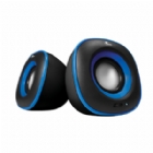 Parlantes Xtech Spekter 2.0 de 6W (Jack 3.5, USB de 5V, Negro/Azul)