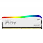 Memoria Kingston Fury Beast White RGB de 8GB (DDR4, 3600MHz, CL17, Non-ECC Unbuffered, DIMM)