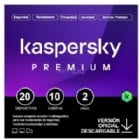 Licencia Antivirus Kaspersky Premium + Soporte (20 Dispositivos, 10 Cuentas, 2 años, Descargable)