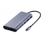 Adaptador Multipuerto HUB Clio USB-C (SD, VGA, HDMI 4K, USB 3.0, Ethernet, PD)