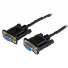 Cable de 2m Nulo de Módem Serie RS232 DB9 - Hembra a Hembra - Color Negro - StarTech