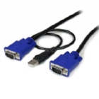 Cable KVM de 1,8m Ultra Delgado Todo en Uno VGA USB HD15 - 6t Pies  2 en 1 - StarTech