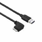 Cable delgado de 0,5m Micro USB 3.0 acodado a la izquierda a USB A - StarTech
