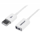 Cable de 3m de Extensión Alargador USB 2.0 - Macho a Hembra USB A - Extensor - Blanco - StarTech