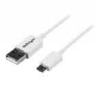 Cable Adaptador 1m USB A Macho a Micro USB B Macho para Teléfono Móvil Smartphone - Blanco - StarTech