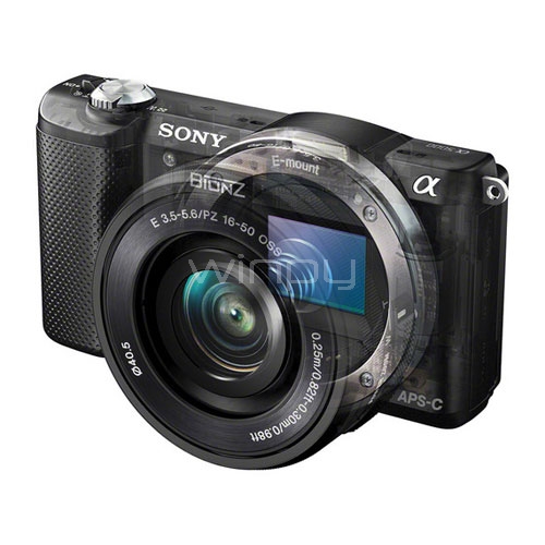Cámara Digital Sony Alfa A5000, lente 6-50mm
