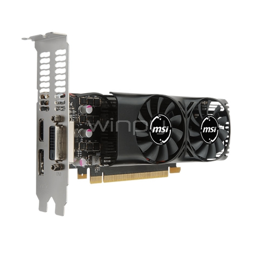 Tarjeta de vídeo MSI Nvidia GeForce GTX 1050 TI 4GT (4GB GDDR5, Dual Slot + Perfil Bajo)