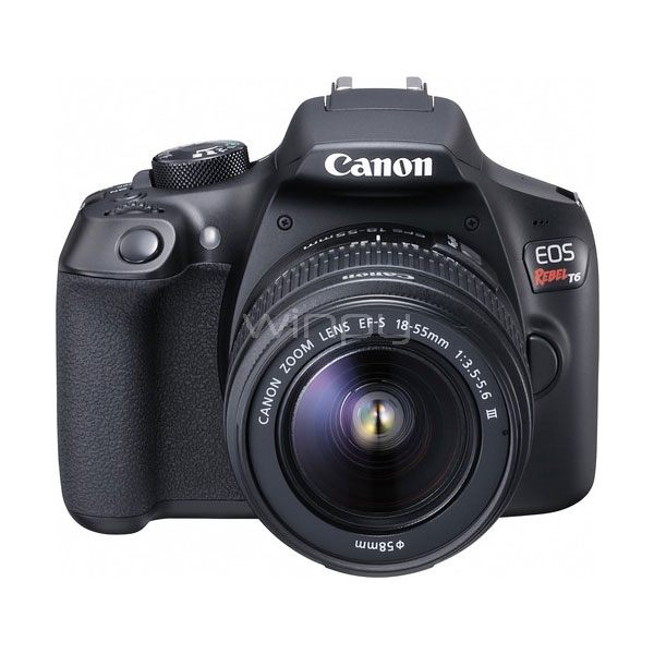 Cámara Réflex Digital Canon EOS Rebel T6 incluye PREMIUM KIT (Lente 18-55mm + lentes 75-300mm)