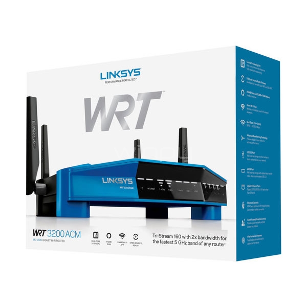 Router WiFi Gigabit  Linksys WRT3200ACM - doble banda