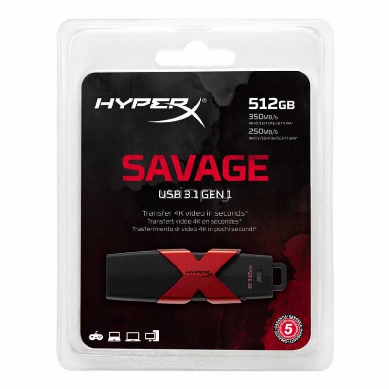 Pendrive USB 3.0 HyperX Savage 512GB (HXS3/512GB)