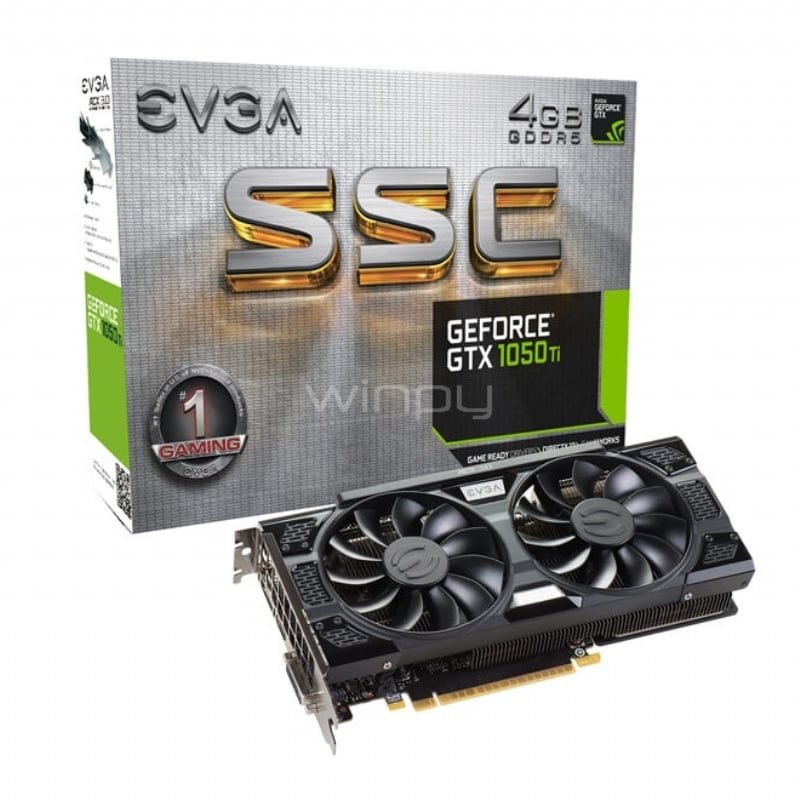 Tarjeta de Vídeo EVGA GeForce GTX 1050 Ti SSC Gaming - 4GB GDDR5