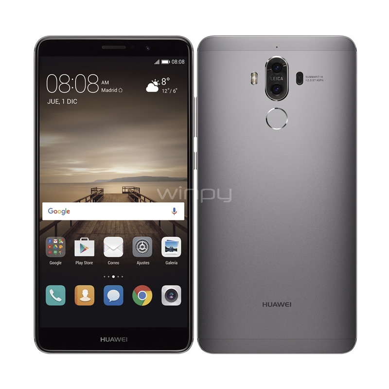 Celular Huawei Mate 9 (LTE, 4GB RAM, 64GB, IPS 5,9 FHD, Android, Gris)