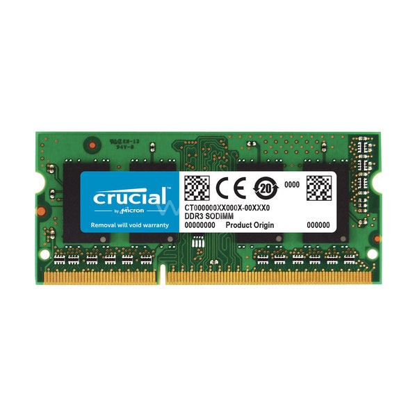 Memoria RAM Crucial para Mac de 8GB (DDR3L, 1600MHz, SODIMM)
