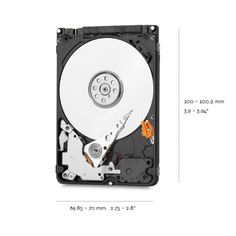 Disco duro Notebook Western Digital Blue 1TB (5400RPM, 128MB búfer, Formato 2,5)