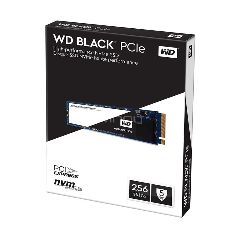 Unidad estado solido PCIe Western Digital Black de 256GB (NVMe)