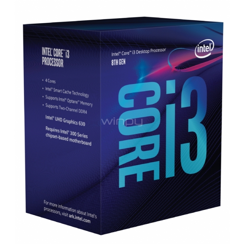 Procesador Intel Core i3-8100 Coffee Lake (LGA1151v2 - QuadCore - 3,6 GHz)