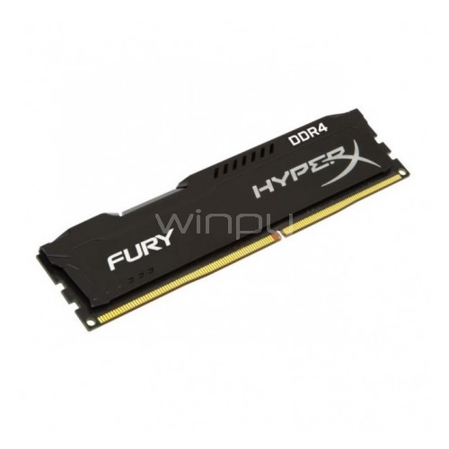 Memoria RAM HyperX FURY BLACK de 8GB (2400 MHz, DDR4, CL15, DIMM)