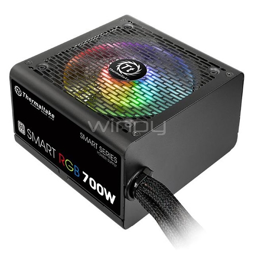 Fuente de Poder Thermaltake Smart RGB 700W Certificada 80+ (ATX, LED)