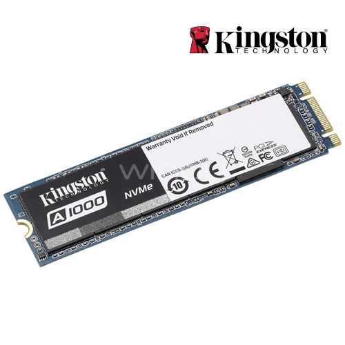 Unidad estado sólido Kingston A1000 de 480GB (M2, PCIe NVMe, 1500MB/s Write, 900MB/s Read)