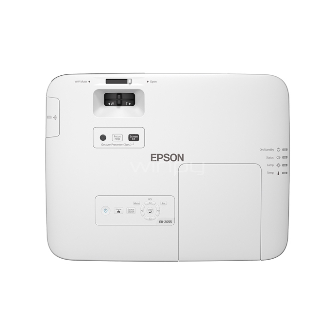 Proyector Epson PowerLite 2055 (3LCD, 5000 lumenes, 1024x768, Wifi-LAN, 2x HDMI-VGA-RCA)