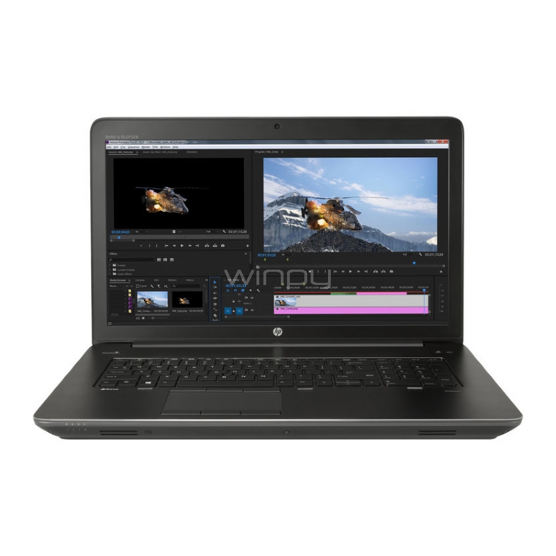 Mobile Workstation HP ZBook 17 G4 (i7-7700HQ, Radeon Pro WX4170 4GB, 8GB DDR4, 256SSD+1TB, Pantalla 17 FullHD, Win10 Pro)