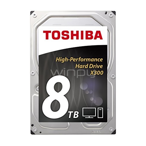 Disco duro Toshiba X300 de 8TB (SATA, 128MB de caché, 7200rpm)