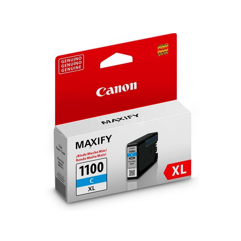 Cartucho Canon PGI-1100XL (Cian 12ml, 935 Páginas)