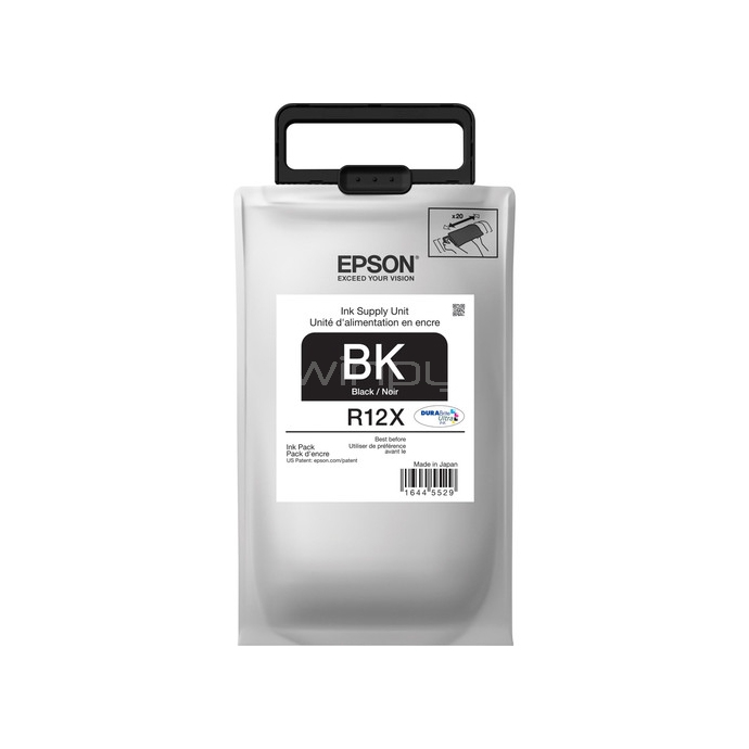 Bolsa de Tinta Epson R12X DURABrite (Negro, Alta Capacidad)