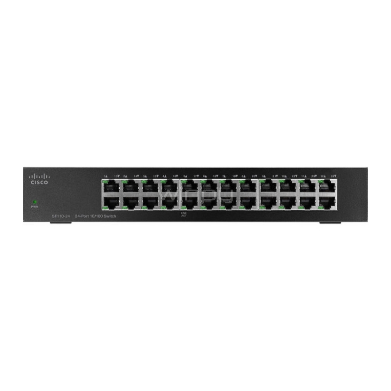 Switch Cisco Small Business SF110-24 (No administrado, 24 puertos, Montaje en Rack)
