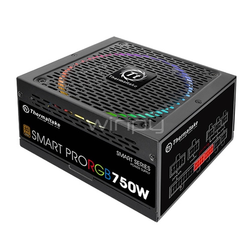 Fuente de Poder Thermaltake Smart Pro RGB 750W Certificada 80+ Bronze (ATX, Modular)