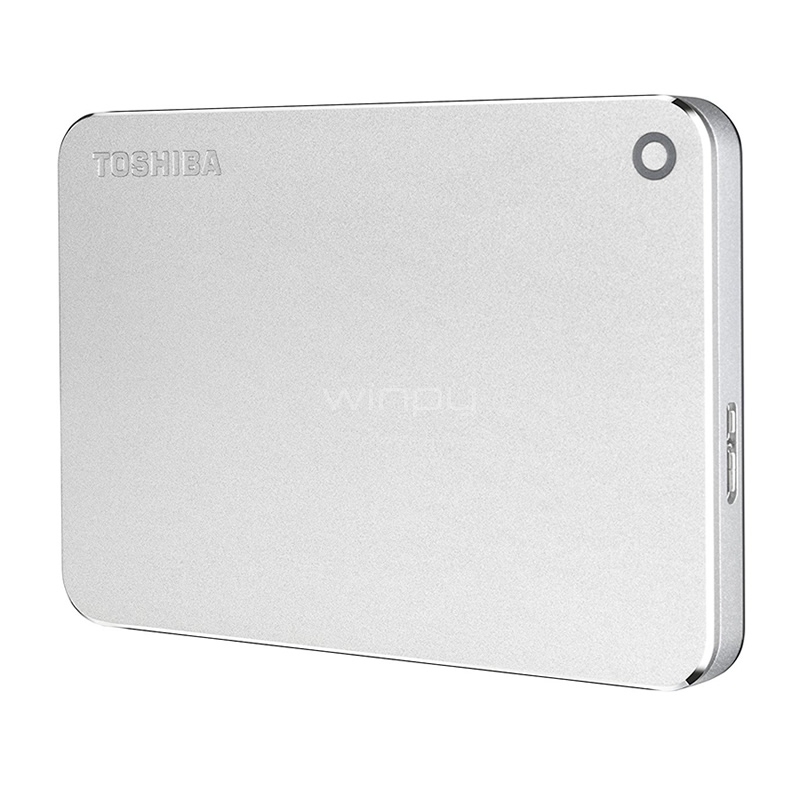 Disco duro portátil Toshiba Canvio Premium de 3TB (USB 3.0 + USB-C, Plateado)