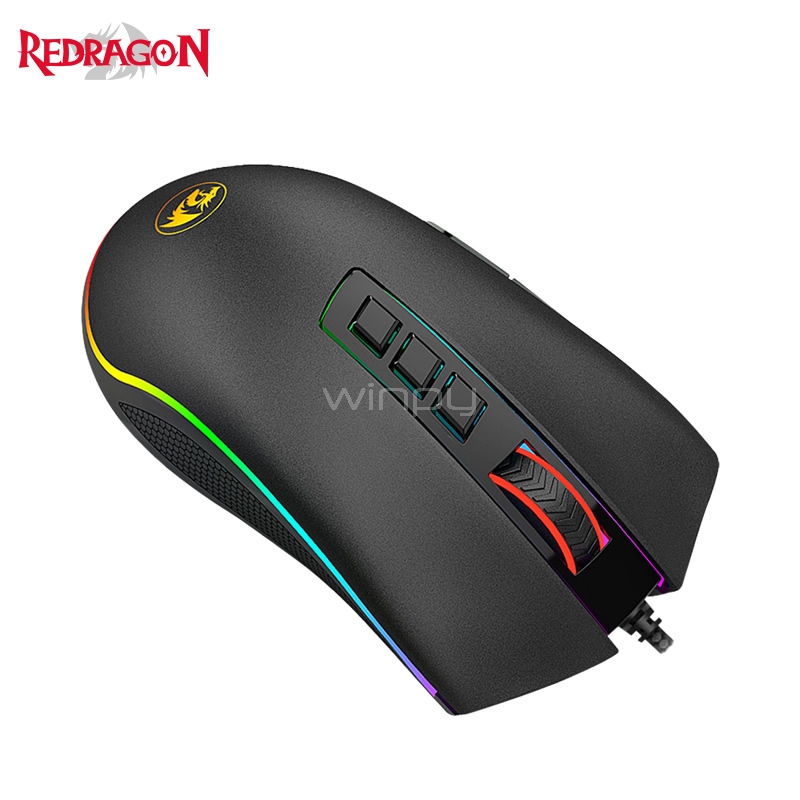 Mouse Redragon Cobra Chroma M711 (Pixart P3325, 100-1000dpi, 9 botones, RGB)