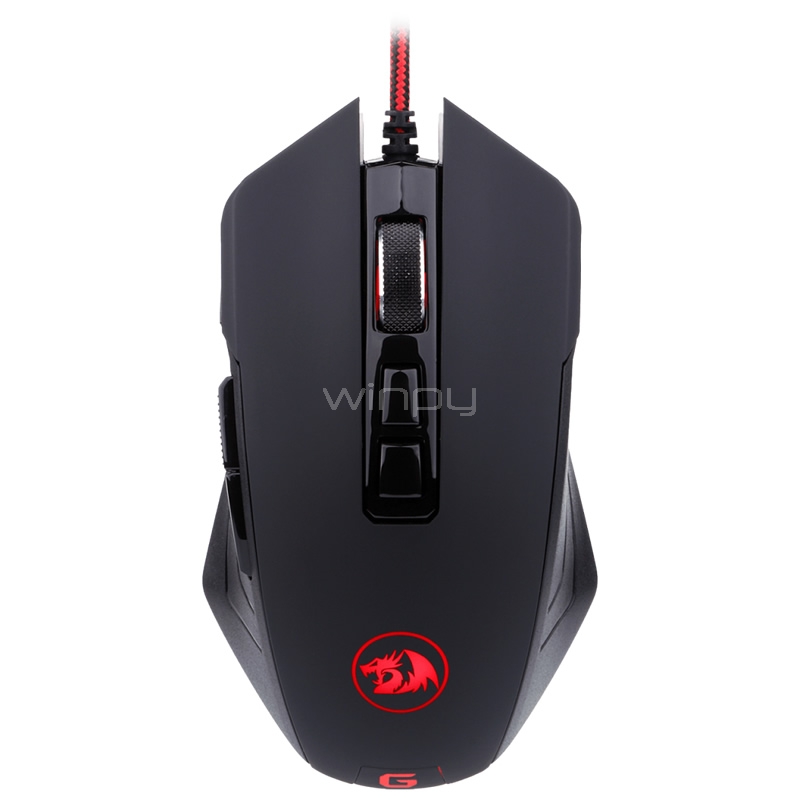Mouse Gamer Redragon Dagger M715 (Sensor Pixart 3325, Switches Omron, DPI 100-10000, Aluminio)