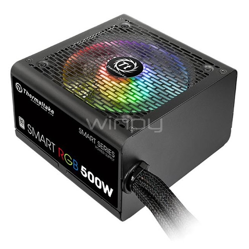 Fuente de Poder Thermaltake Smart RGB 500W Certificada 80+ (ATX, LED)
