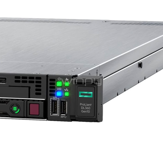 Servidor HPE ProLiant DL360 Gen10 (Xeon Gold 5118, 32GB DDR4, Sin Discos, Fuente 2x 800W, Rack 1U)