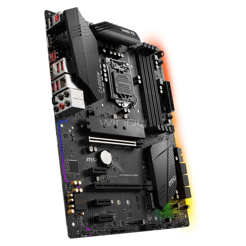 Placa Madre MSI H370 Gaming Pro Carbon (LGA1151v2, DDR4, M.2 x2, CrossFire, RGB, ATX)