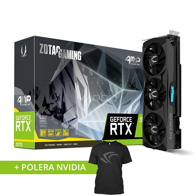 Tarjeta de Video Zotac Nvidia GeForce RTX 2070 AMP (Extreme Core de 8GB GDDR6)
