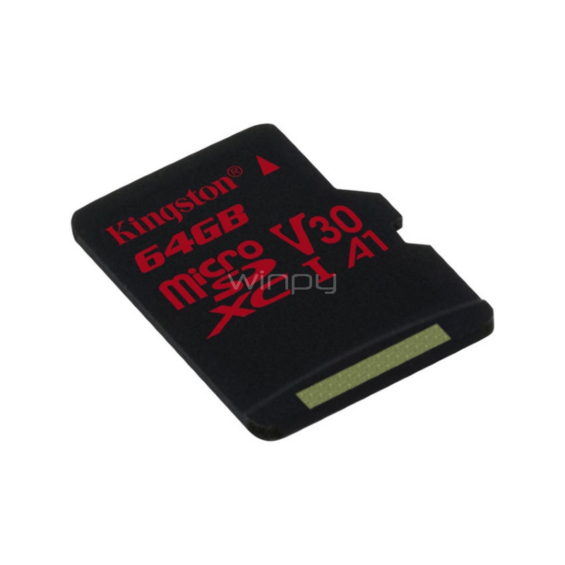 Tarjeta microSD Kingston Canvas React 10 de 64GB para vídeos 4K (SDHC/SDXC, UHS-I, adaptador SD)
