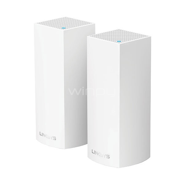 Sistema Velop Wi-Fi Intelligent Mesh tribanda de Linksys (AC4400, paquete de 2)