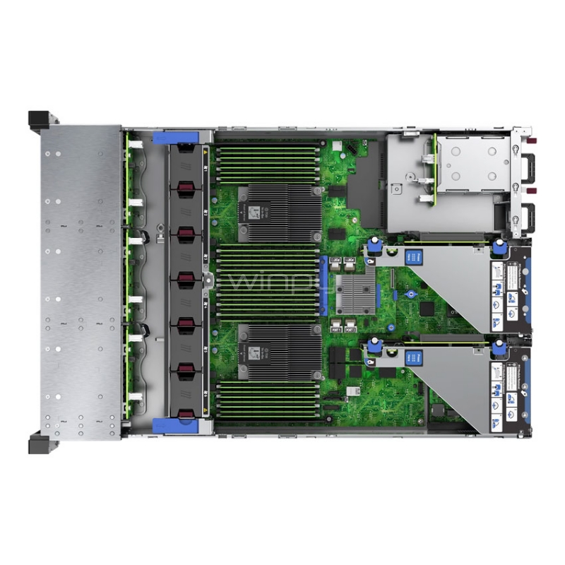 Servidor HPE ProLiant DL385 Gen10 (EPYC 7451 x2, 64GB DDR4, 8 bahias SFF SAS, Fuente 800W x2, Rack 2U)