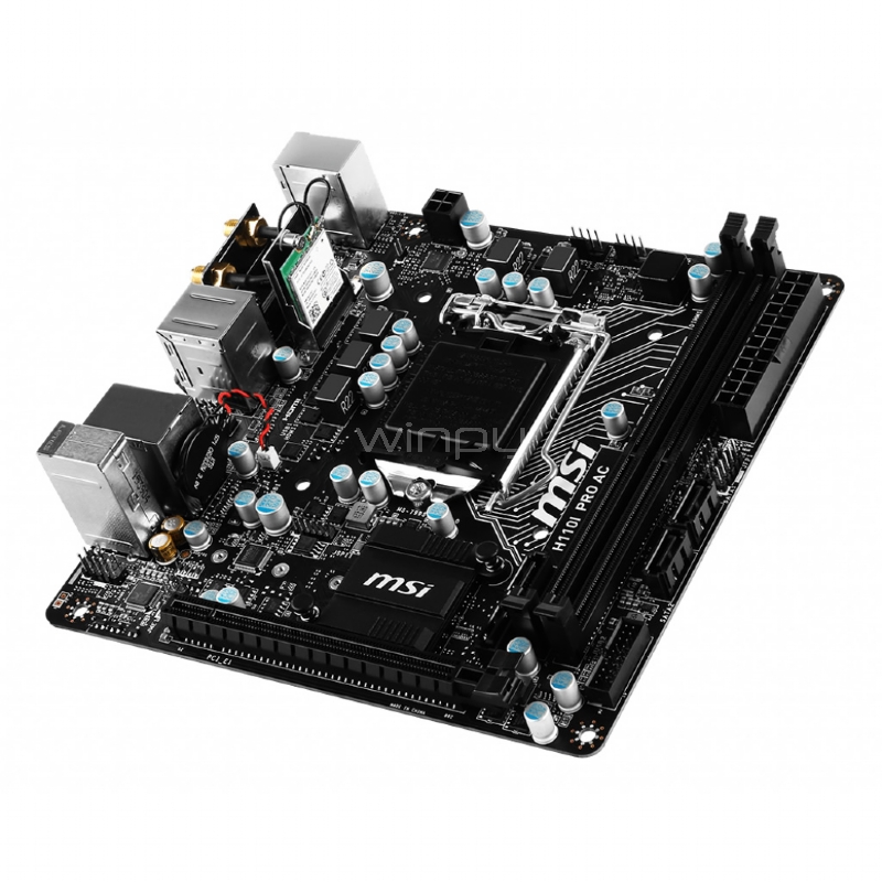 Placa Madre MSI H110I PRO AC (LGA1151, DDR4 2133MHz, M2, Wi-Fi AC, Mini-ITX)