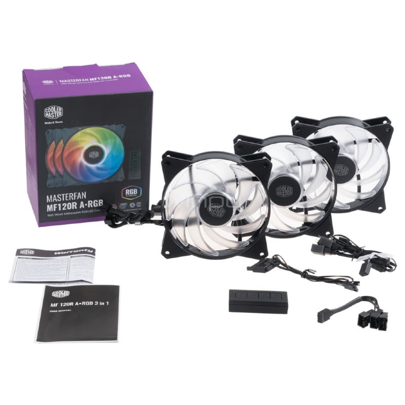 Kit De Ventiladores Cooler Master MasterFan MF120R ARGB R4 120R 203C